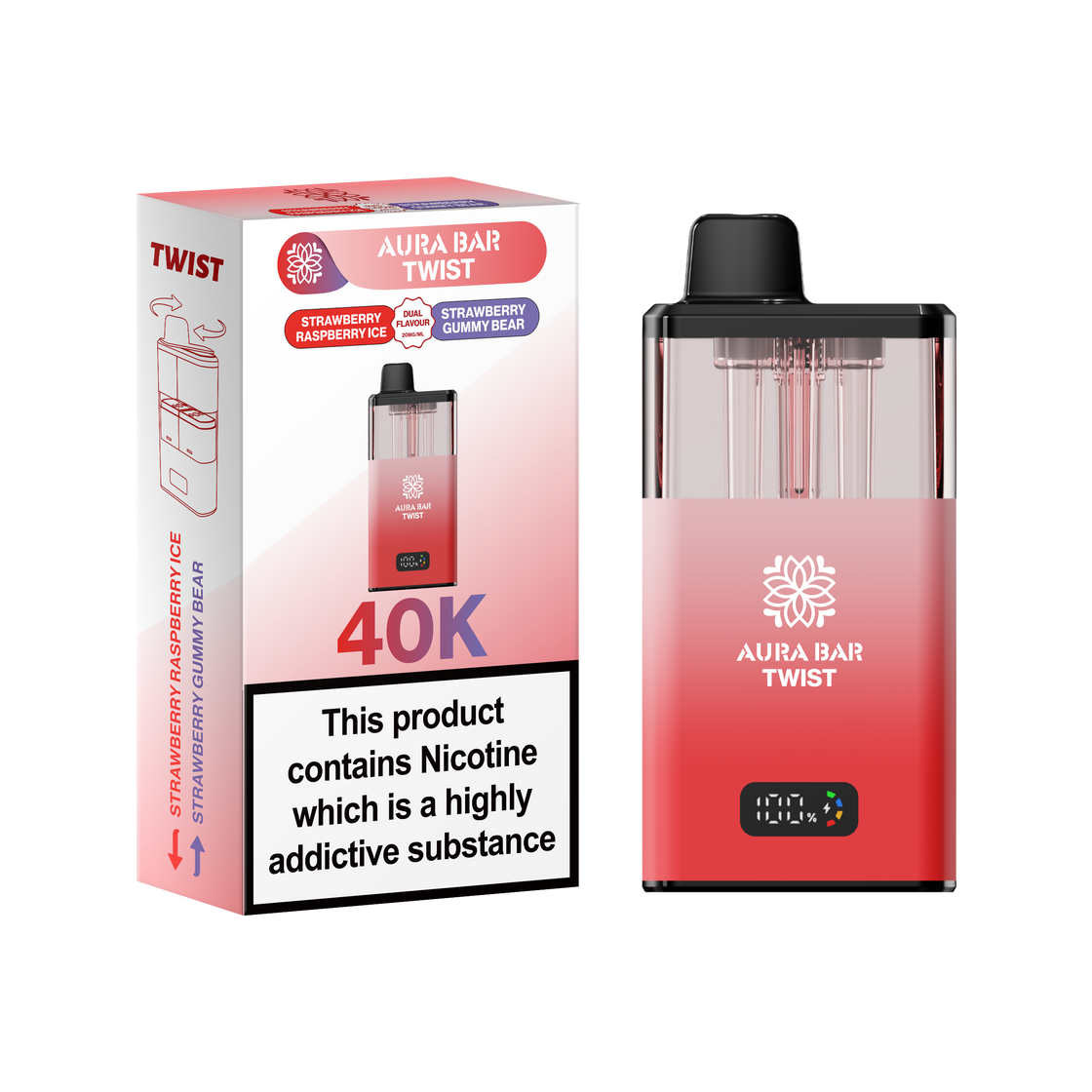 Aura Bar Twist 40K Prefilled Pod Kit (Box of 5)