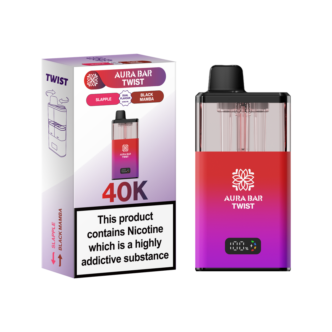 Aura Bar Twist 40K Prefilled Pod Kit (Box of 5)