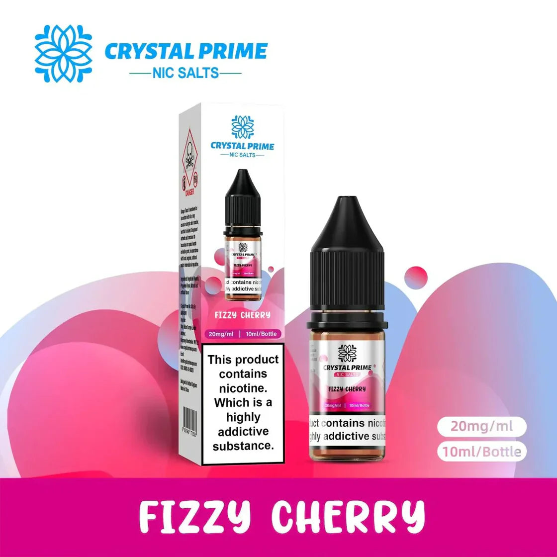Crystal Prime Nic Salts Fizzy Cherry (Box of 10)