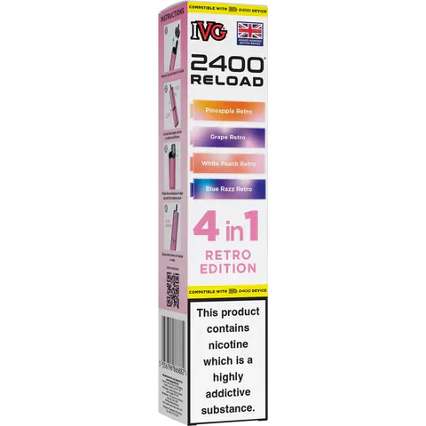 IVG 2400 Reload 4-in-1 Multi Flavour Prefilled Vape Pods (Box of 5)