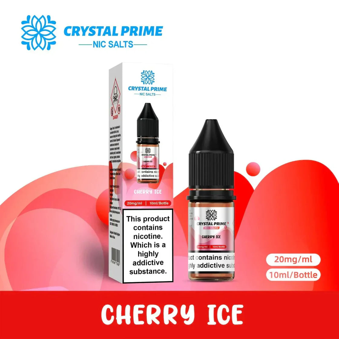 Crystal Prime Nic Salts Cherry Ice (Box of 10)