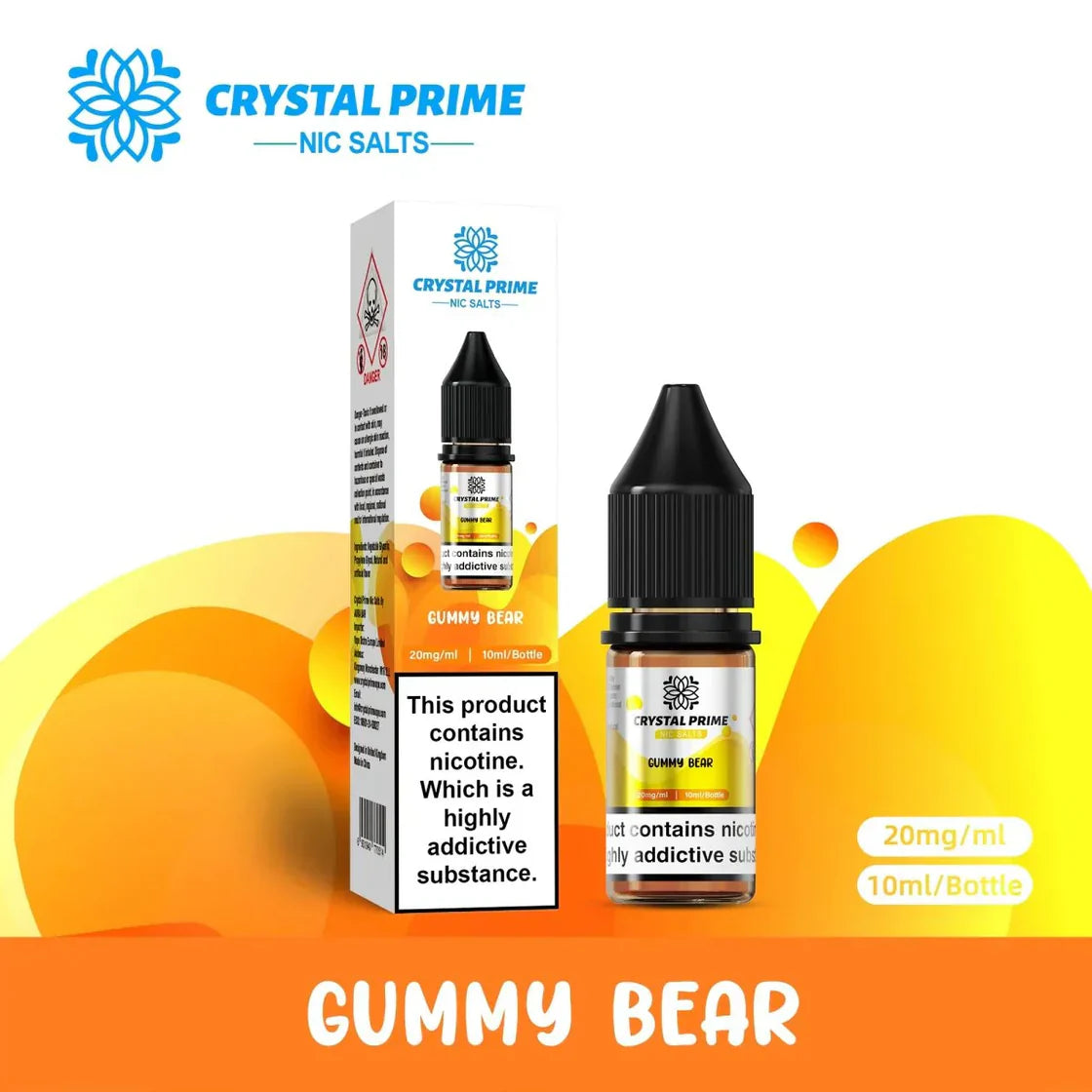 Crystal Prime Nic Salts Gummy Bear (Box of 10)