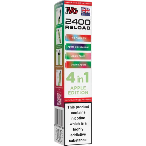 IVG 2400 Reload 4-in-1 Multi Flavour Prefilled Vape Pods (Box of 5)