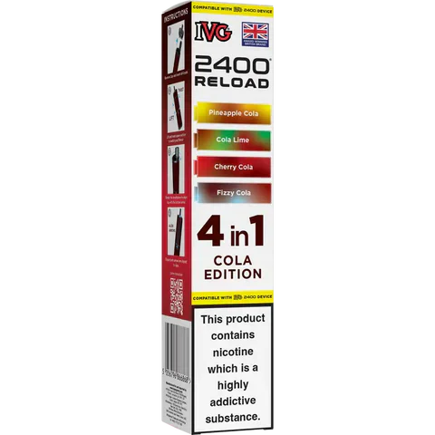IVG 2400 Reload 4-in-1 Multi Flavour Prefilled Vape Pods (Box of 5)