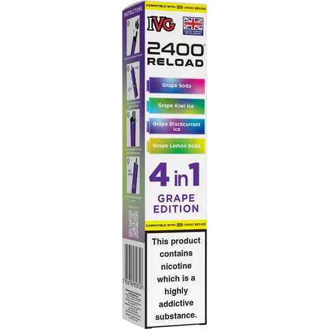 IVG 2400 Reload 4-in-1 Multi Flavour Prefilled Vape Pods (Box of 5)
