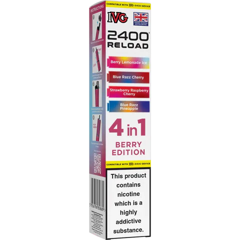 IVG 2400 Reload 4-in-1 Multi Flavour Prefilled Vape Pods (Box of 5)