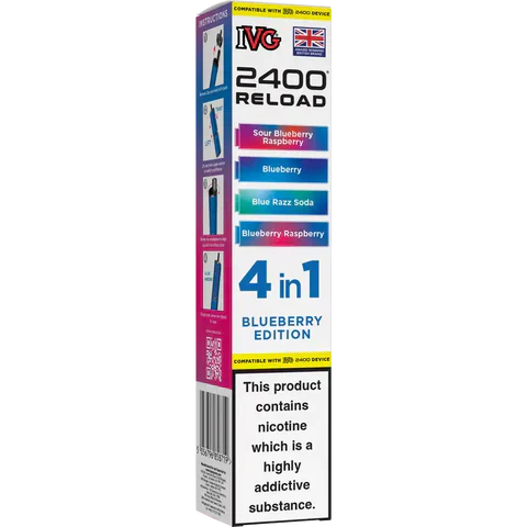 IVG 2400 Reload 4-in-1 Multi Flavour Prefilled Vape Pods (Box of 5)