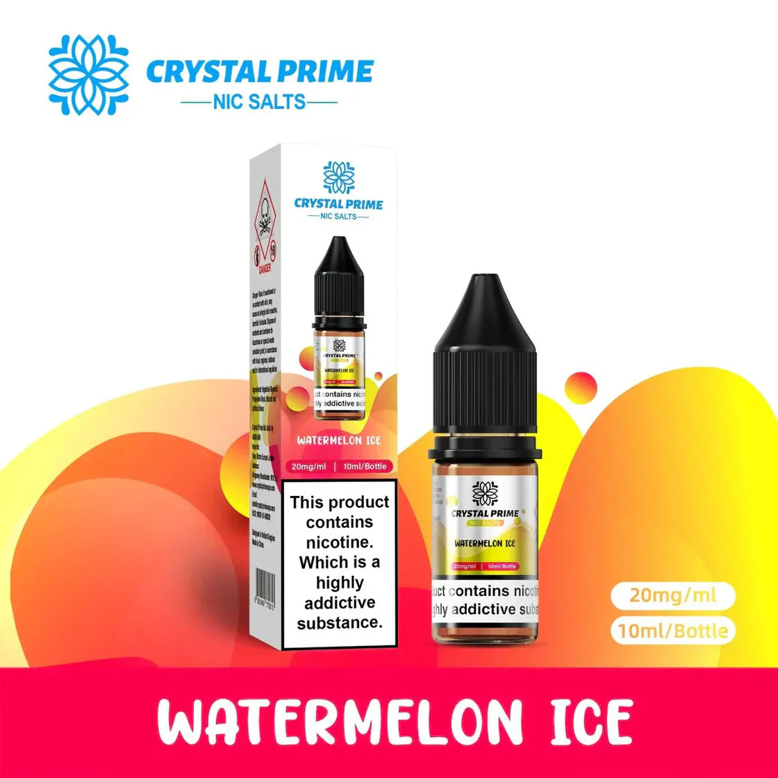 Crystal Prime Nic Salts Watermelon Ice (Box of 10)